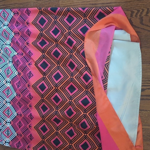 Eliza J Artsy Geometric Print Halter Metallic Necklace Collar Maxi Dress Sz 14 - Picture 7 of 10